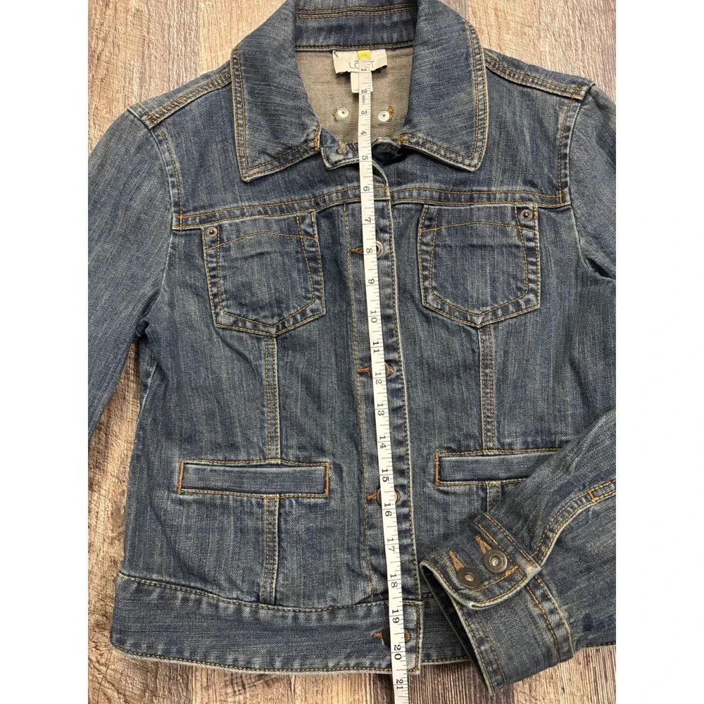 Ann Taylor LOFT Womens Denim Jacket Medium Wash‎ Blue Jean Jacket Size 2